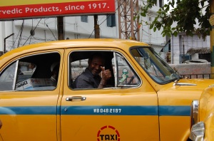 Stylish yellow Calcutta cabs